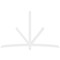 Ekena Millwork Alberta Architectural Grade PVC Gable Bracket, 108"W x 67 1/2"H x 2"D x 4"F, 15/12 Pitch GBP108X68X0204ALB00 - alternate 4
